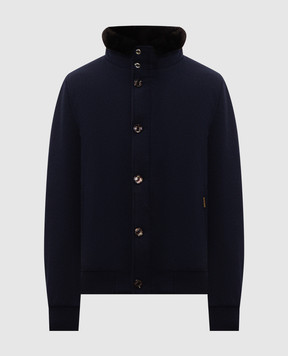 MooRER CLEROS blue wool and cashmere down jacket CLEROSMRW