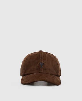 Ami Paris Brown velvet cap UCP265CO0089m