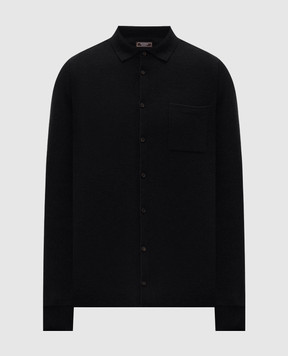 Peserico Black wool and cashmere shirt R59599F1209470