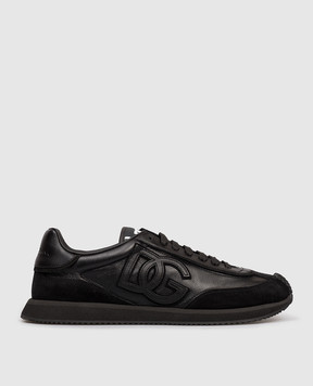 Dolce&Gabbana Black DG Cushion Leather Sneakers CS2288A0124