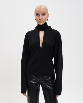 16Arlington Black blouse Olamo T415AW2501