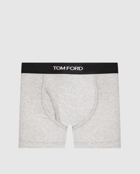 Tom Ford Grey melange briefs with logo pattern T4LC31040