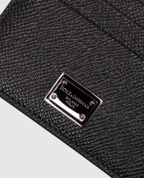 Dolce&Gabbana Black Dauphine leather cardholder BP0330AG219