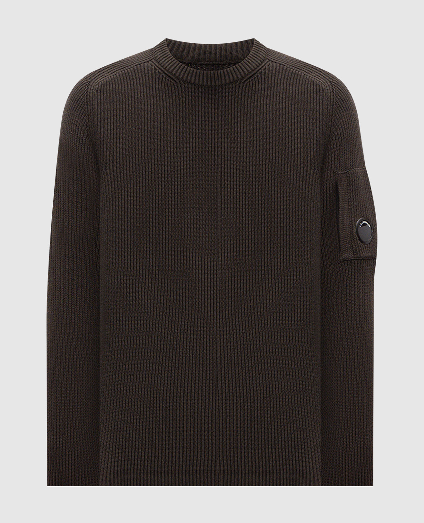 Khaki jumper with logo patch