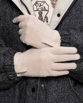 Brunello Cucinelli Beige cashmere gloves M12147189