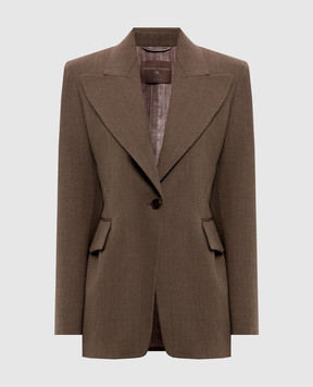 Ermanno Scervino Brown jacket with wool D496I312YAX