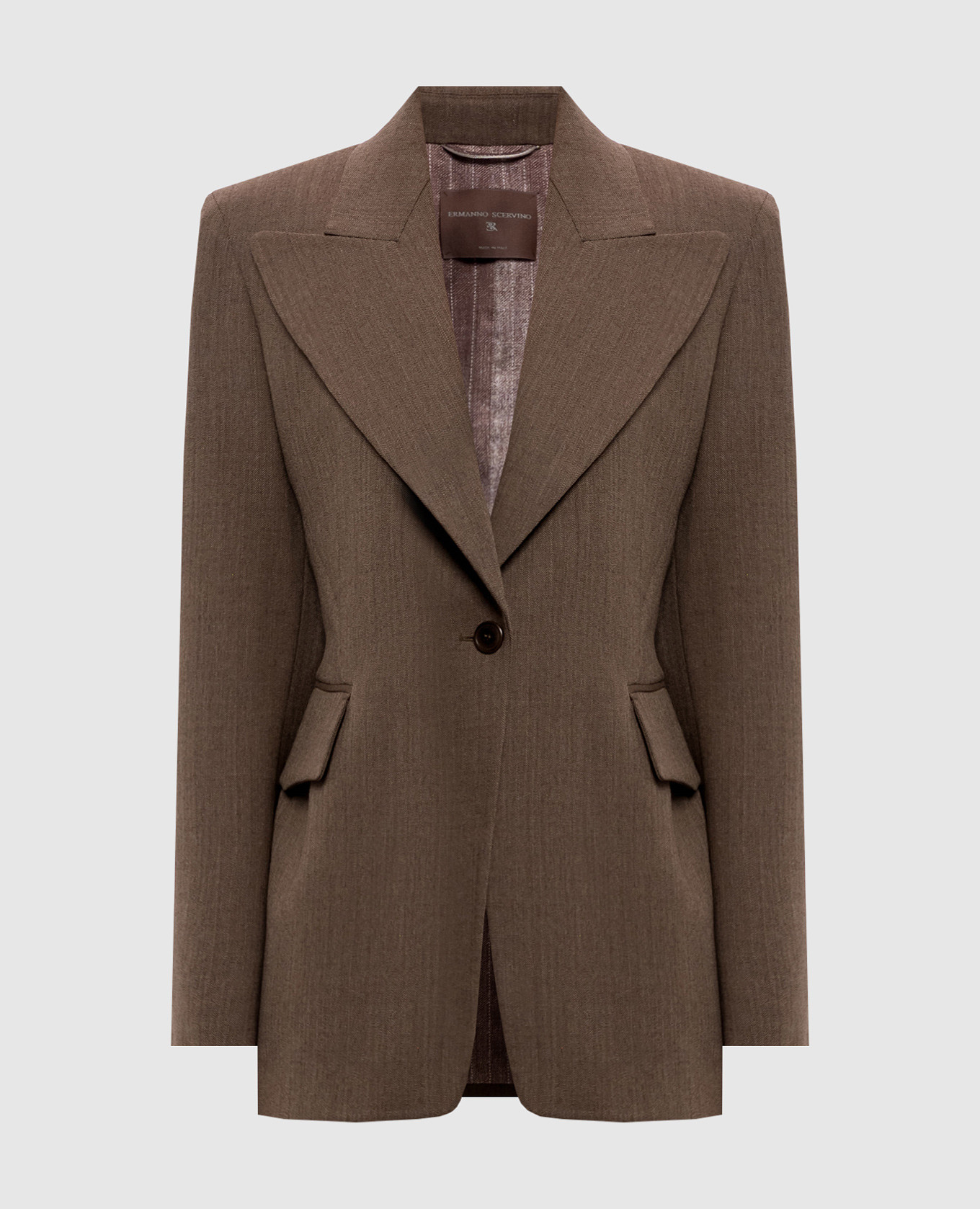 Brown jacket with wool
