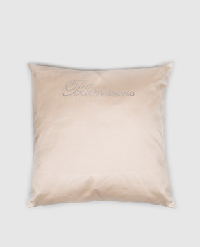 Blumarine Home Beige decorative pillow with crystals 60x60 W0200250035
