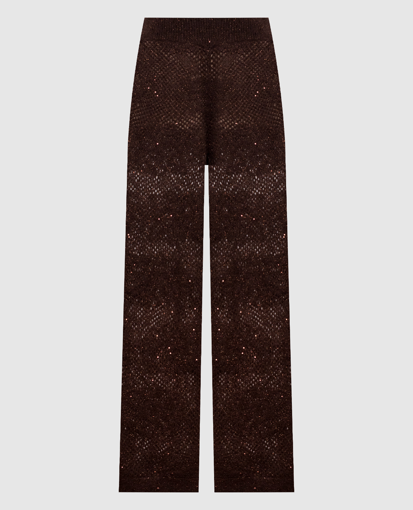 Brown pants with lurex