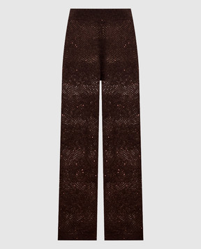 Brunello Cucinelli Brown pants with lurex MFA790199