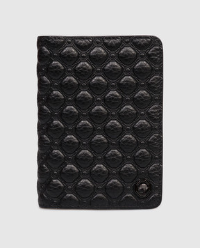 Stefano Ricci Black leather passport cover PP308UVD