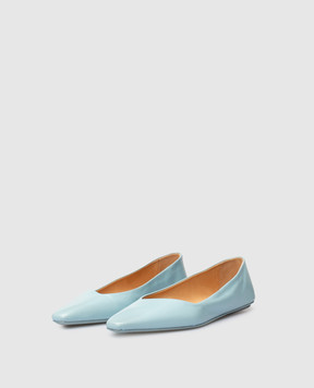 Marsell Cazzuola blue leather ballet flats MW8770P015