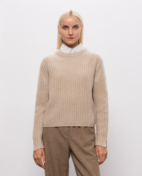Allude Beige cashmere and silk sweater 26577091