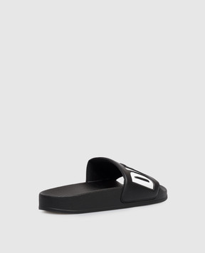 Diesel Children's black sliders with embossed logo BC1084KF0193640