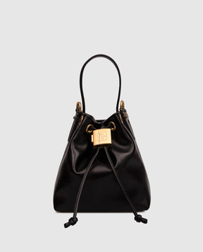 Balmain Black leather Pulse Bucket bag HN1GA065LMTE
