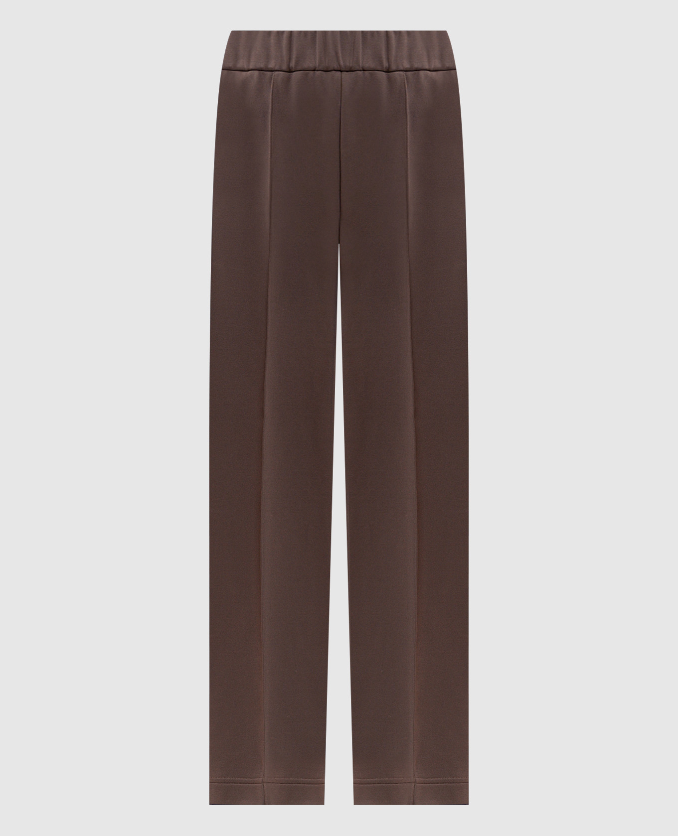 Brown pants with logo patch