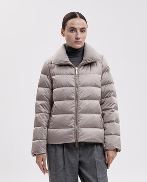 MooRER Gray down jacket ARGENTEA ARGENTEASE3