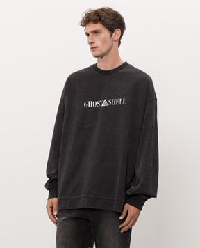 Juun.j Dark gray sweatshirt with print JC6741P404