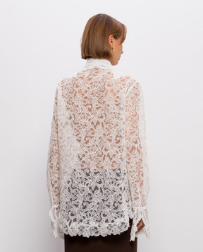 Ermanno Scervino Ivory lace blouse D492K389APEXQ
