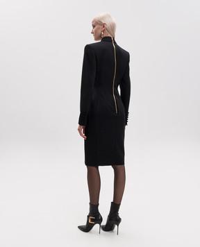 Balmain Black wool jacket dress HF1RL240ME54