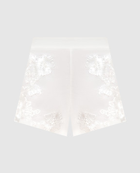 Simkhai Sammie White Soutache Shorts with Applique 1264120SW
