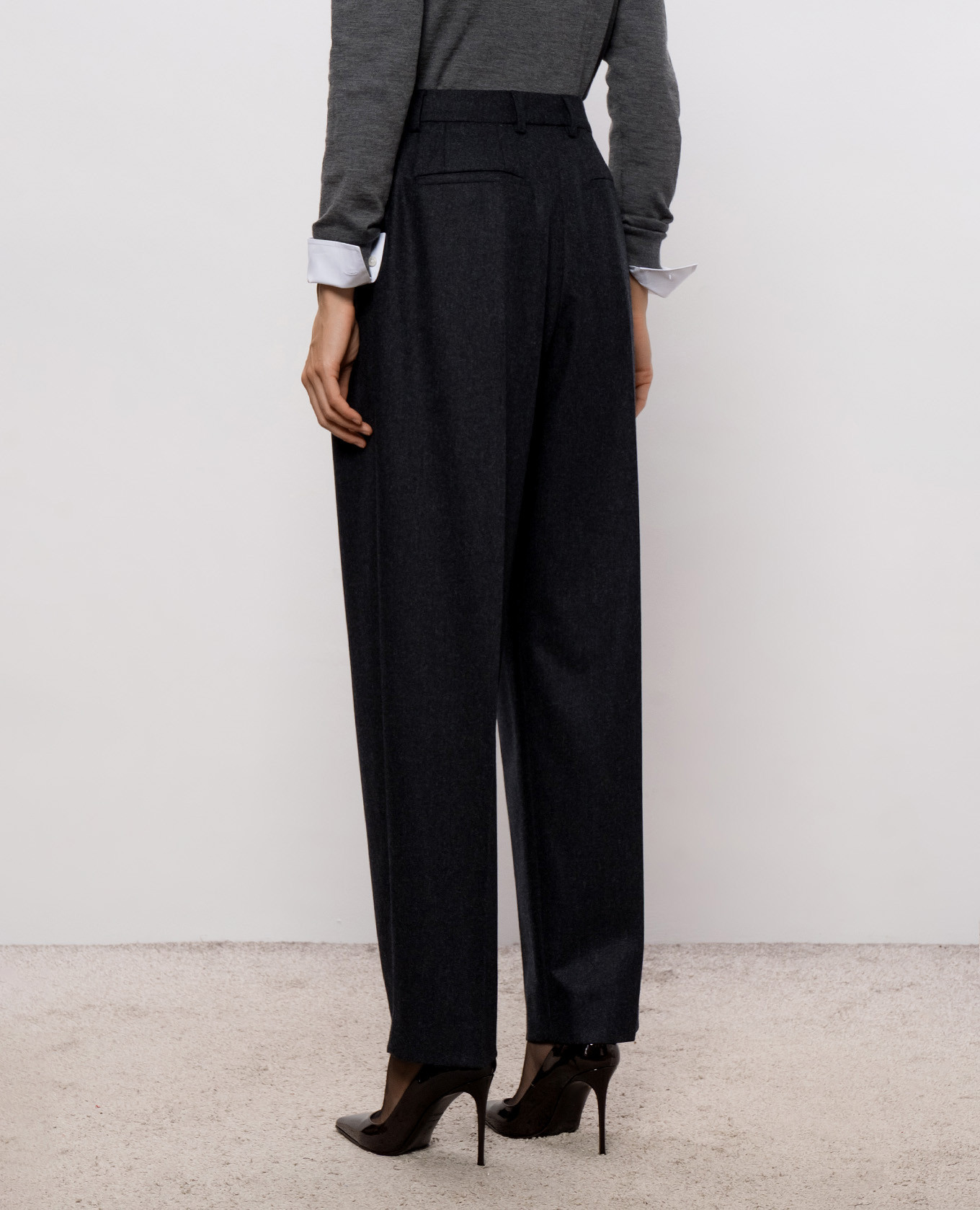 Gray wool pants Dolce&Gabbana 3