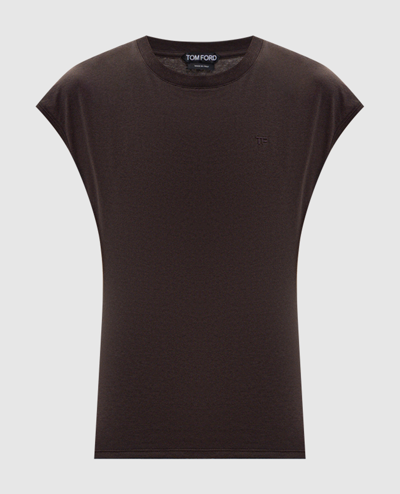 

Brown top with embroidered monogram logo Tom Ford