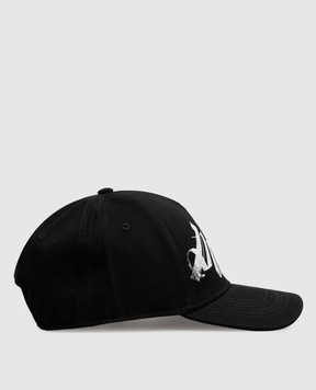Palm Angels Black cap with logo print PAMLB001FB008m