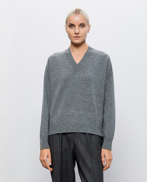 Peserico Gray wool and silk pullover S99983F07K09095