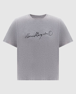 Maison Margiela MM6 Grey melange T-shirt with logo print S52GC0368M20170