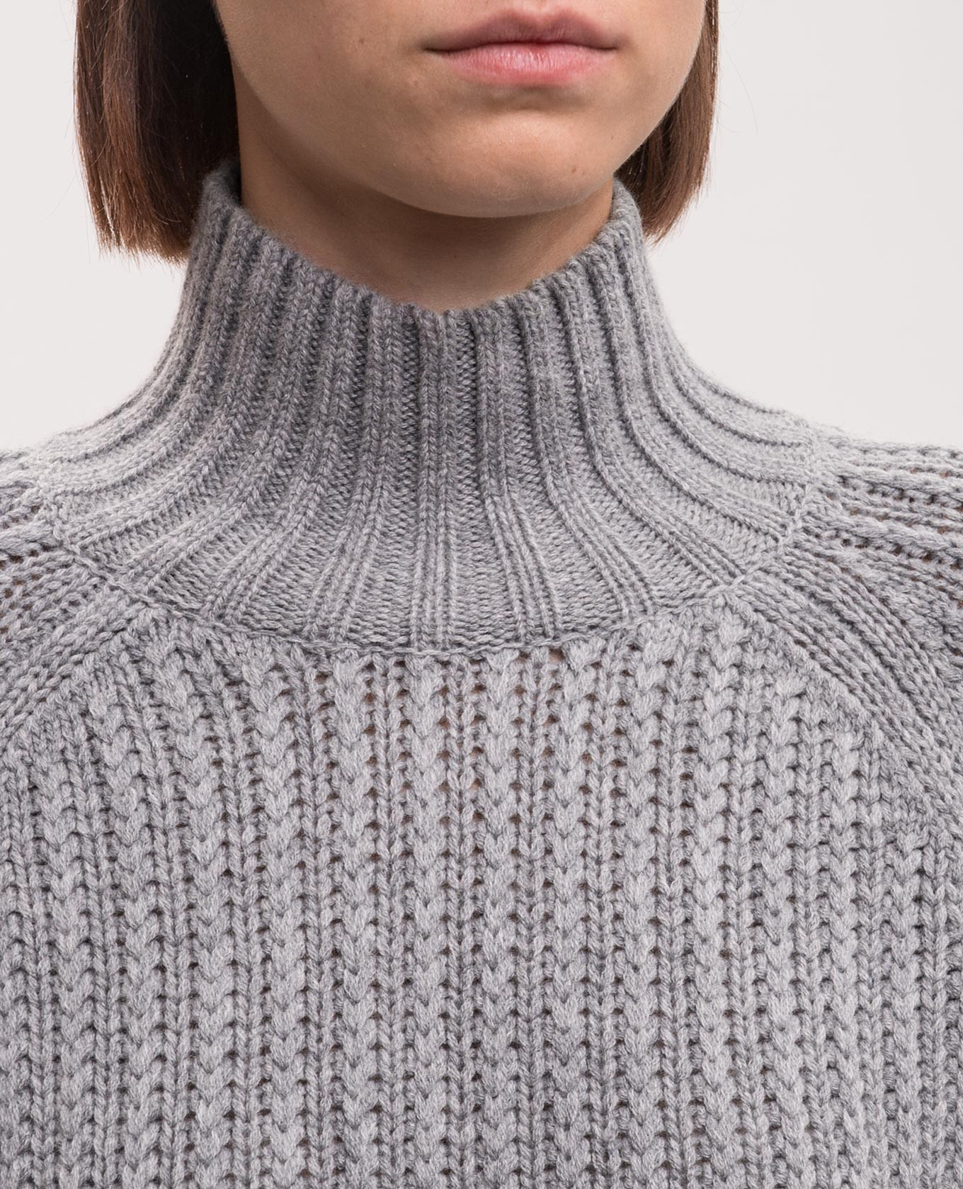 Gray wool and cashmere sweater Allude 5