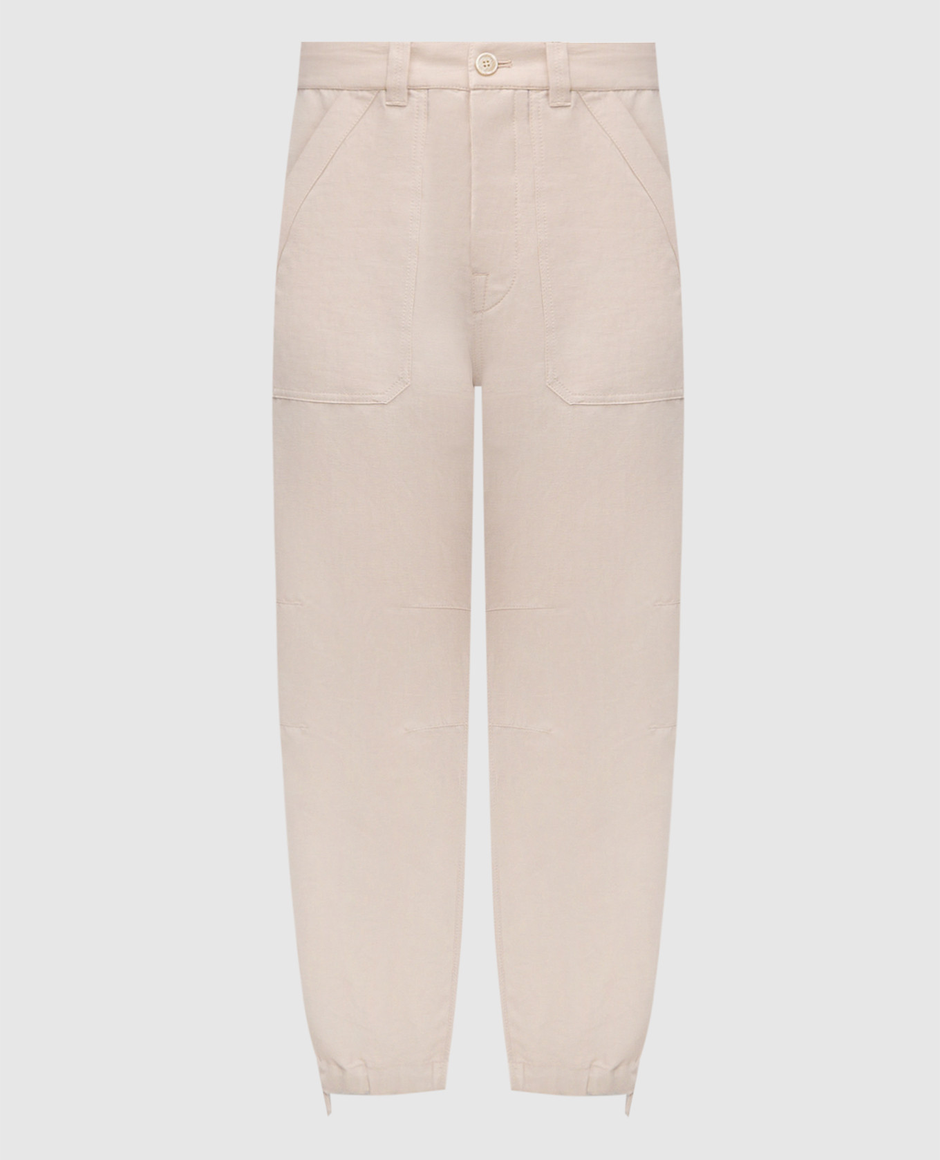 Beige linen pants