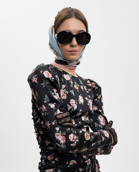 Dolce&Gabbana Silk scarf with branded print FN092RGDDLQ