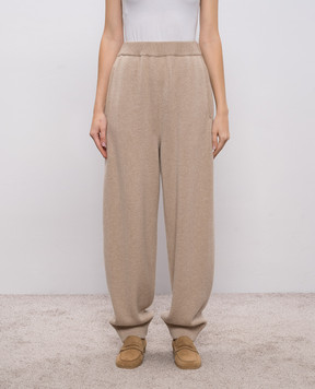 Demiur Beige cashmere joggers CASH424