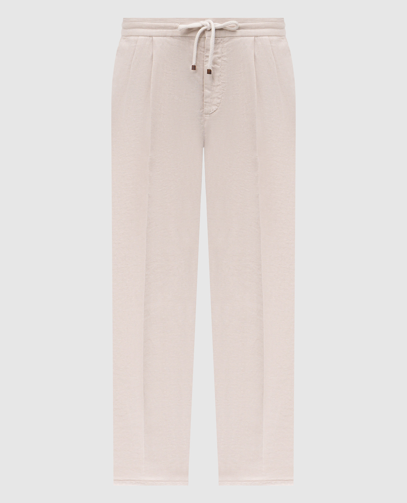 Beige linen pants
