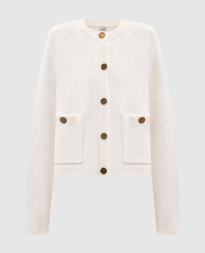 Toteme White wool and cashmere cardigan 254WRT4357YA0126