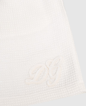 Dolce&Gabbana Children's white shorts with monogram patch L43Q97FU628812+