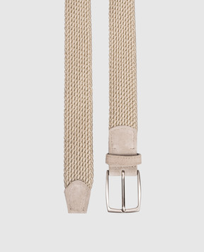 ISAIA Beige braided belt FB0047PLF61