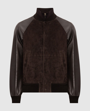 Tom Ford Brown suede bomber jacket LBB015LMS038