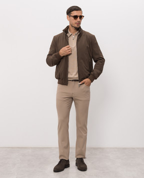 Stefano Ricci Beige pants with a patch MFT63B0090TR172P