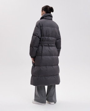 Be Florence Gray elongated down jacket BE2639