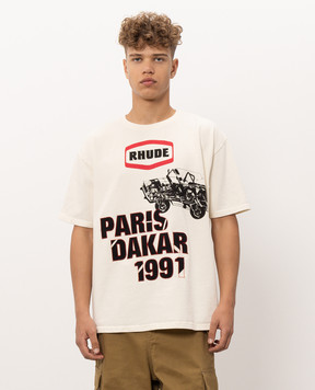 Rhude Ivory Paris Dakar T-shirt RHPF26TT04012