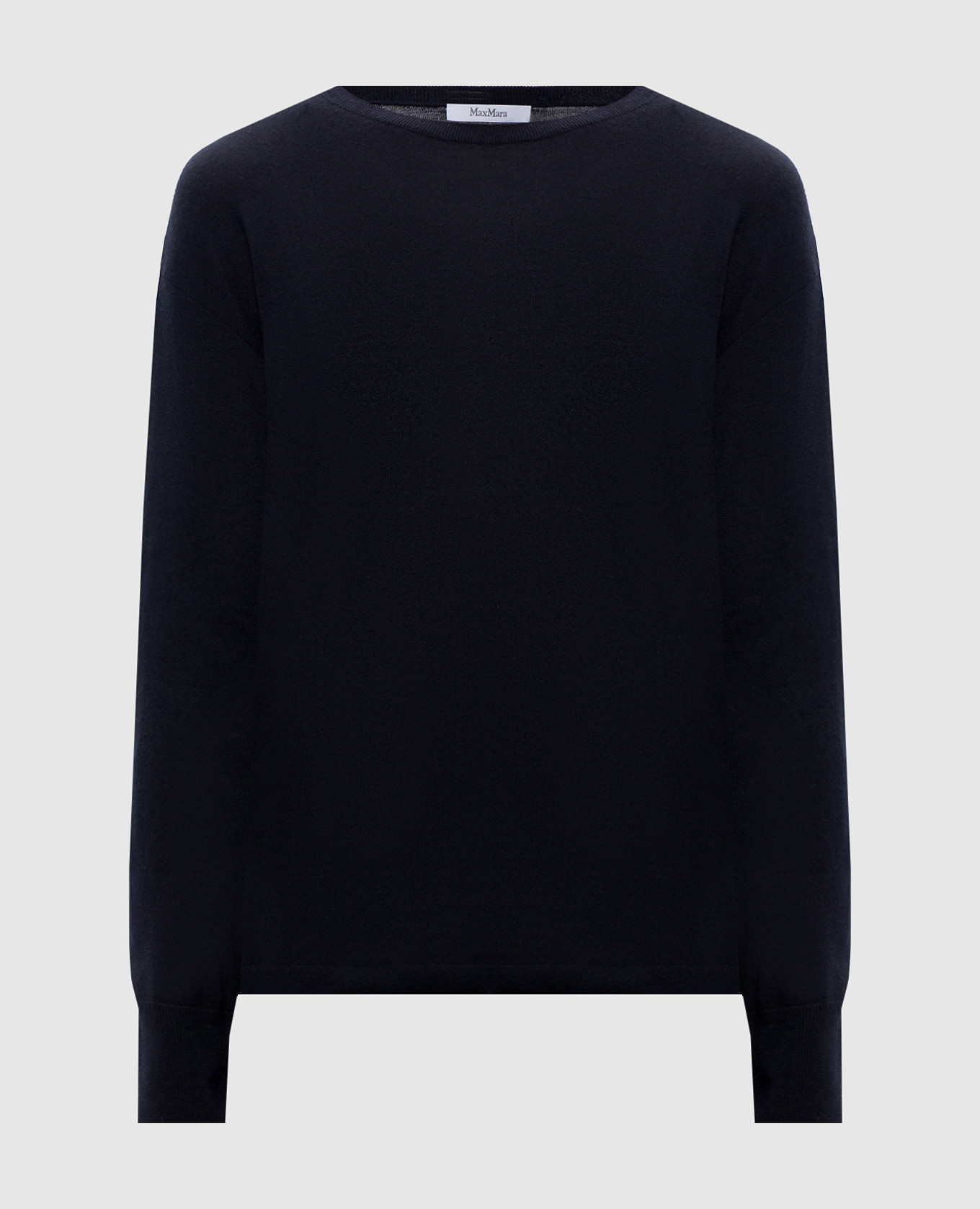 Navy blue cashmere and silk jumper
