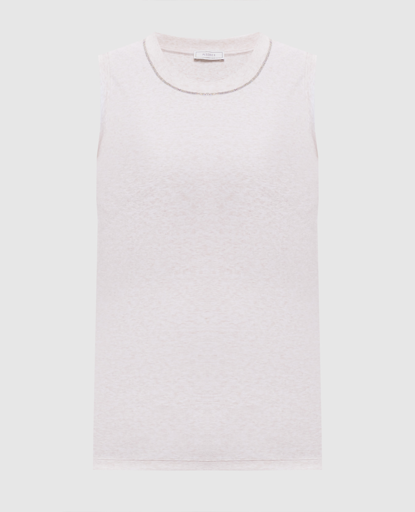 Beige melange striped T-shirt