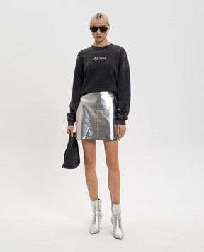 Off-White Royal grey sweatshirt with logo 2BA055S26FLE005