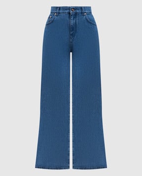 Gabriela Hearst Blue Ezra Bootcut Flare Jeans 1252034T131
