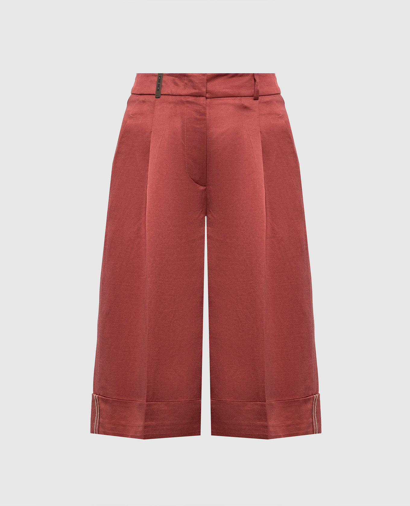 

Red linen Bermuda shorts Peserico