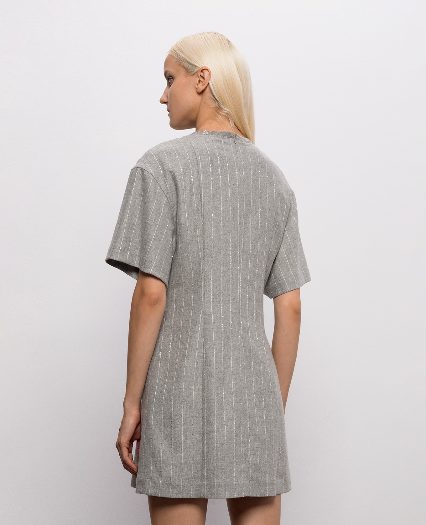 Gray dress with wool Brunello Cucinelli 4
