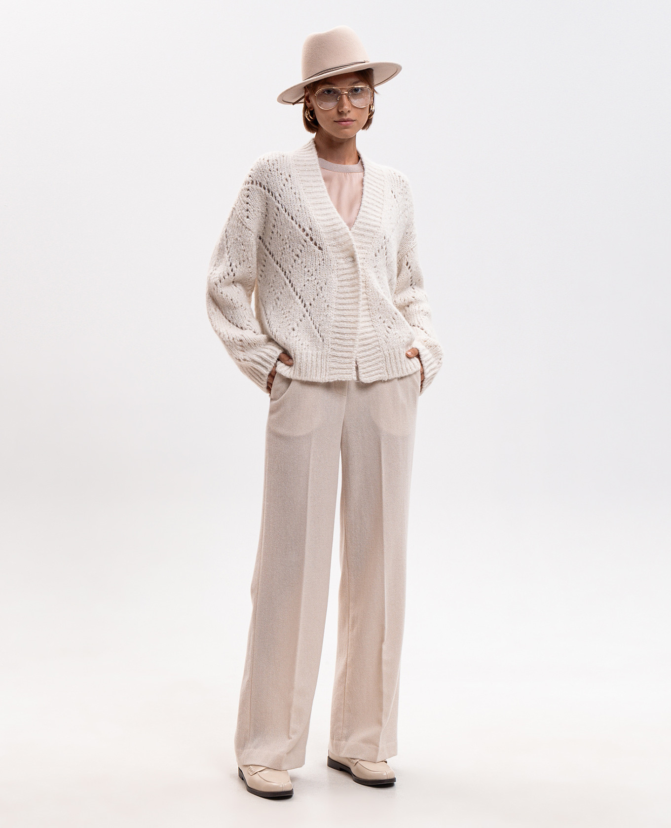 Ivory alpaca cardigan Peserico 2