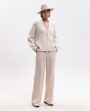 Peserico Ivory alpaca cardigan S99522F03AQ9249